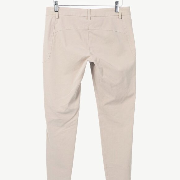 Brunello Cucinelli Khaki Cotton-Twill Skinny Pants - Picture 2 of 11